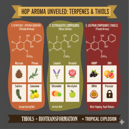 Synthèse des composés aromatiques du houblon